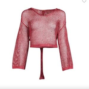 NWT CULT GAIA KNIT CROCHET COVER UP IN BLOSSOM